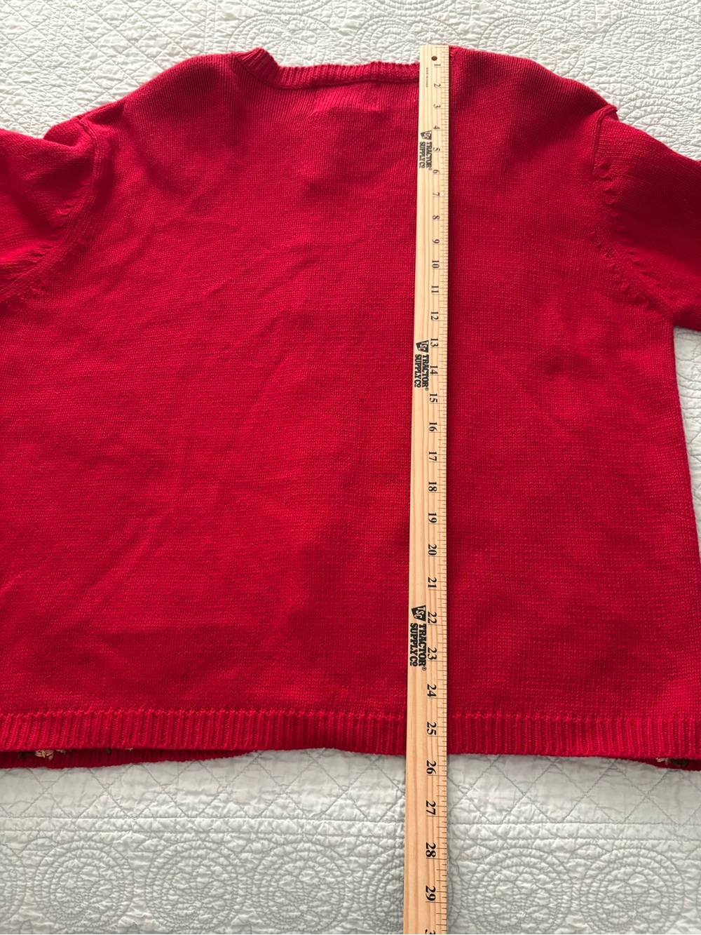 Vintage Heirloom Collectibles hand embroidered hearts cardigan. Size large. - Picture 10 of 11